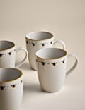 Lot de 4 mugs à motif abeille