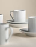 Set of 4 Maxim Espresso Cups & Saucers