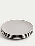 Set of 4 Everyday Stoneware Dinner Plates