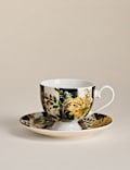 Striped Floral Cup & Saucer
