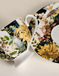 Striped Floral Cup & Saucer