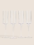 Set of 4 Handmade Celine Champagne Flutes