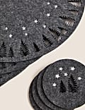Set of 4 Felt Placemats & 4 Coasters
