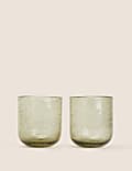 Set of 2 Handmade Glass Tumblers