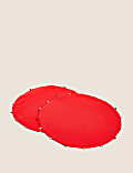 Set of 2 Pure Cotton Pom Pom Placemats