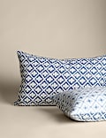 Cotton Blend Geometric Tile Bedding Set