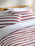 Pure Cotton Contrast Striped Waffle Bedding Set