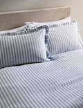 Pure Cotton Striped Ruffle Bedding Set