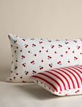 Juegos de sábanas cama con estampado de cerezas en mezcla de algodón 