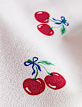 Cotton Blend Cherries Reversible Bedding Set