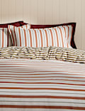 Pure Brushed Cotton Striped Bedding Set