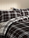 Brushed Cotton Checked Bedding Set