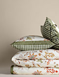 Parure de lit 100 % coton à motif feuilles grimpantes