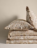 Brushed Cotton Printed Ruffle Edge Bedding Set