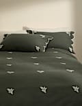 Pure Brushed Cotton Scallop Bedding Set