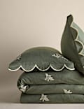 Pure Brushed Cotton Scallop Bedding Set