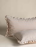Pure Cotton Gingham Ruffle Bedding Set