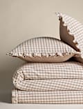 Pure Cotton Gingham Ruffle Bedding Set