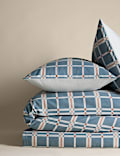 Pure Cotton Geo Checked Jacquard Bedding Set