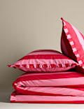 Pure Cotton Striped Ruffle Bedding Set