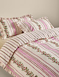 Pure Cotton Striped Foliage Bedding Set