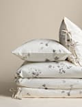 Parure De Lit 4 Pièces En Coton Bio Percale Lavé – 160 Cm, Bleu, Fabriqué Au Portugal – Missuna