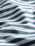 Cotton Blend Simple Stripe Bedding Set