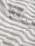 Cotton Blend Simple Stripe Bedding Set