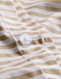 Cotton Blend Simple Stripe Bedding Set