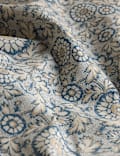 Set Perlengkapan Tidur Bahan Katun Motif Bunga Blok Kayu