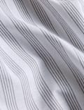 Pure Cotton Narrow Stripe Ruffle Bedding Set