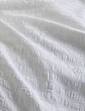 Embroidered Floral Seersucker Bedding Set