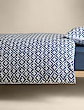 Cotton Blend Geometric Tile Bedding Set