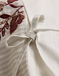 Linear Floral Embroidered Bedding Set