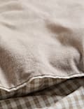Brushed Cotton Melange Gingham Bedding Set