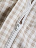 Brushed Cotton Melange Gingham Bedding Set