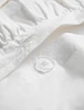 Pure Cotton Contrast Double Ruffle Bedding Set