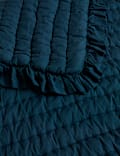 Washed Cotton Quilted Ruffle Bedspread