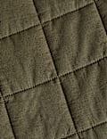 Cotton Rich Quilted Bedspread with Linen