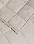 Cotton Rich Quilted Bedspread with Linen
