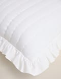 Pure Cotton Textured Ruffle Trim Cushion