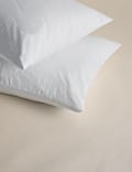 2pk Pure Cotton Quilted Pillow Protectors