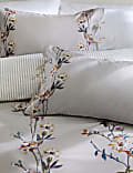 Parure de lit Solene 100&nbsp;% coton à motif fleurs peintes