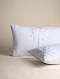 Parure de lit 100 % coton tufté à motif palmier