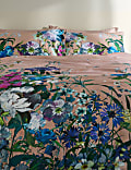 Parure de lit satinée rose imprimé Wild Meadow 