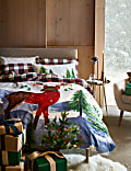 Cotton Blend Winter Stag Bedding Set