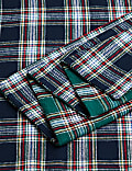 Pure Brushed Cotton Woven Checked Bedding Set