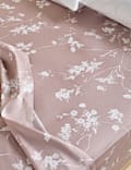 Pure Cotton Sateen Cherry Blossom Deep Fitted Sheet