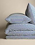 Set Perlengkapan Tidur Motif Garis Campuran Katun