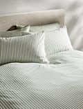 Set Perlengkapan Tidur Motif Garis Campuran Katun